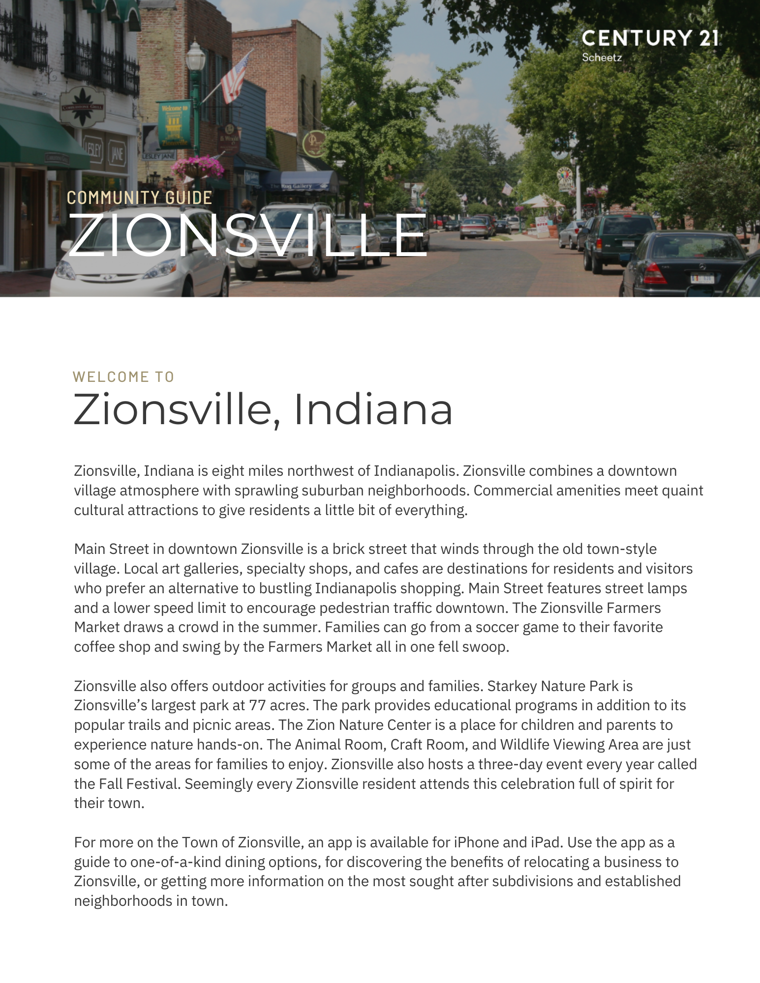 Zionsville, Indiana City Guide